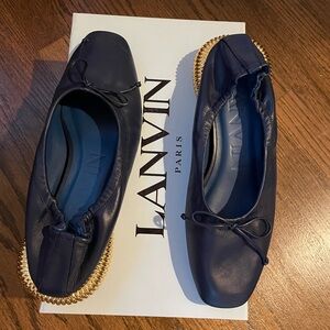 Lanvin Ballerina Gold Heel